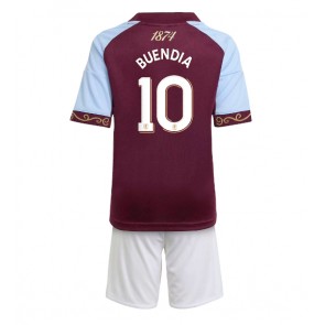 Aston Villa Emiliano Buendia #10 Hemmaställ Barn 2025-26 Kortärmad (+ Korta byxor)